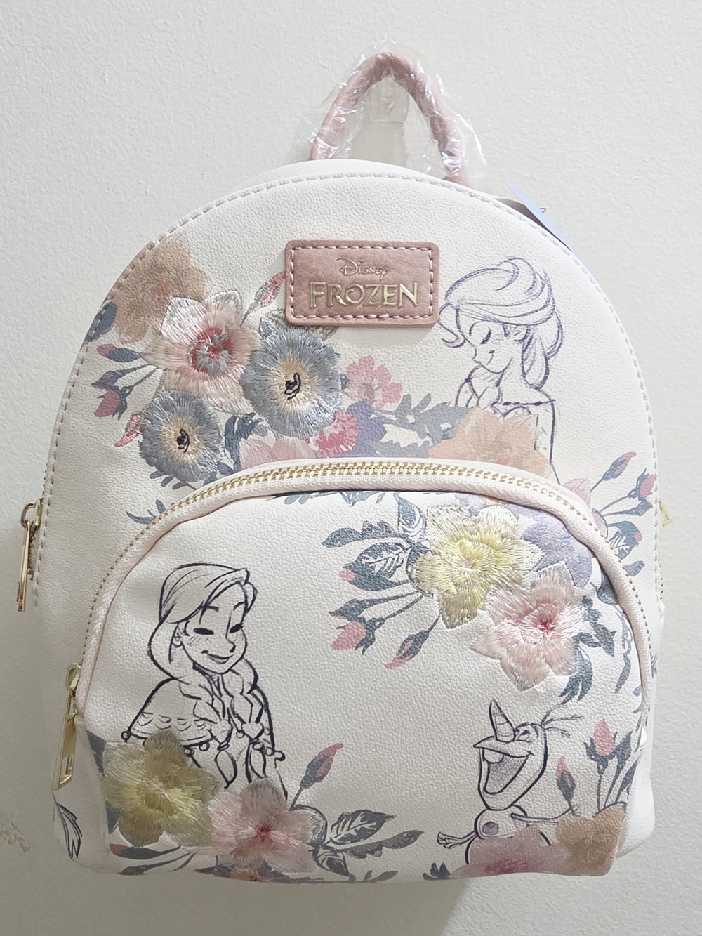 Disney Frozen Floral Embroidered Sketch Portraits Mini Backpack and Wallet - Picture 7 of 16